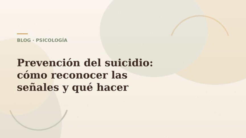 Prevención suicidio